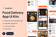 FoodCort - Food Delivery App Ui Kits, an UI Kit Template by Minialis (Thumbnail 1 of 6)