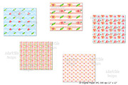 Watercolor Floral Digital Papers, a Pattern Graphic by adorkible (Thumbnail 2 of 3)