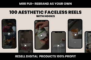 PLR MRR Faceless Reels Resell Right, a Marketing Template by Design By Hira