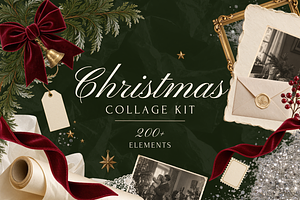Christmas Collage Kit | PNG Elements, an Object Graphic by Serenefeeling