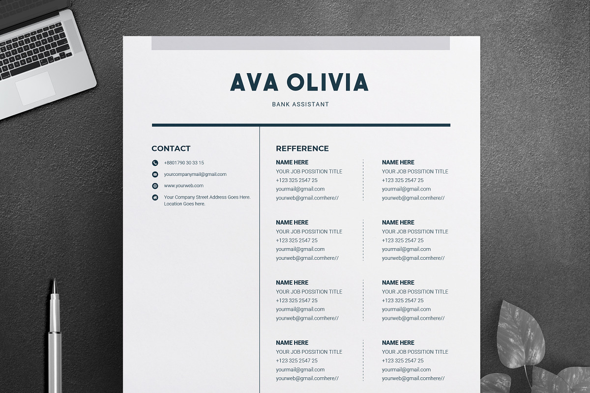 Clean Resume Template MS Word, a Resume Template by ResumeInventor