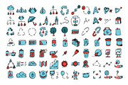 540 Business doodle icons color set, an Outline Icon by TKDoodle (Thumbnail 2 of 9)