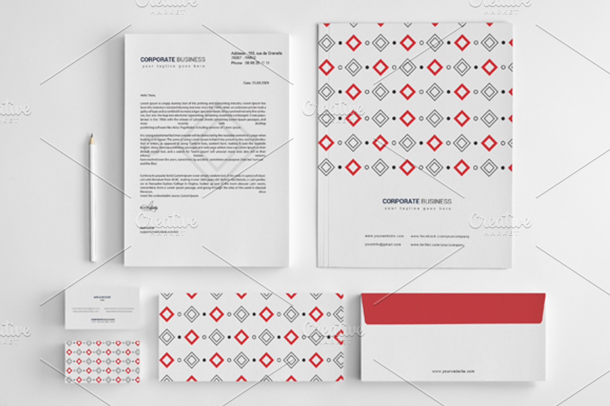 Corporate Stationery 2 in 1, a Stationery Template by felicidads (Photo 2 of 4)