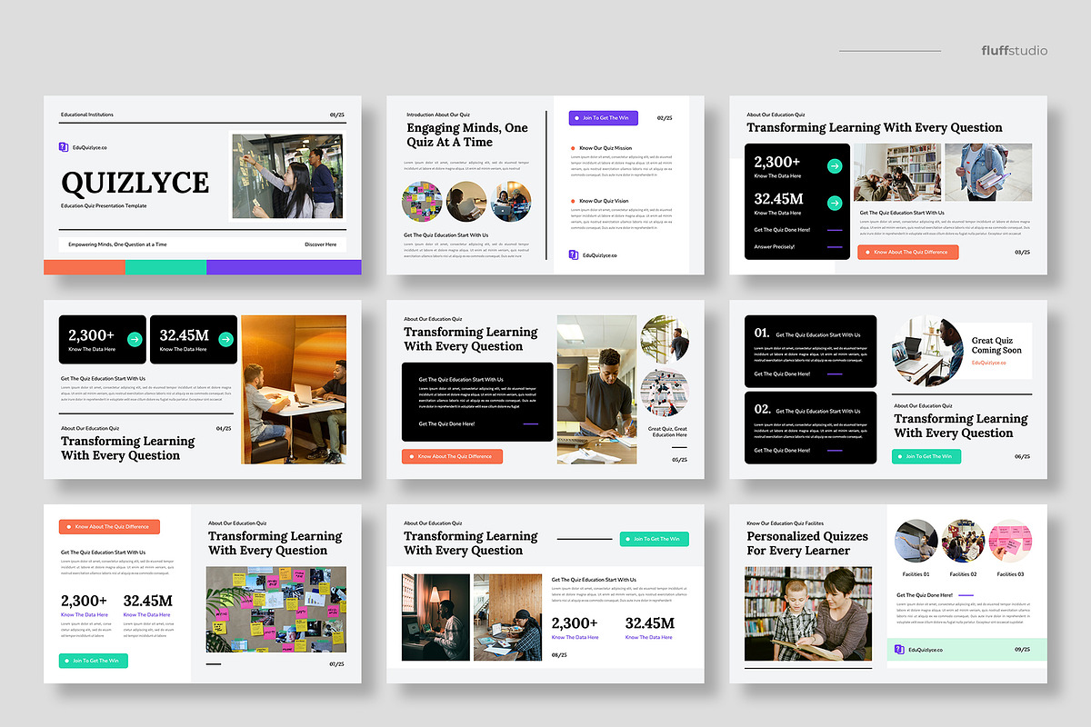 Educational Quiz Keynote Template, a Presentation Template by fluffstudio (Photo 2 of 4)