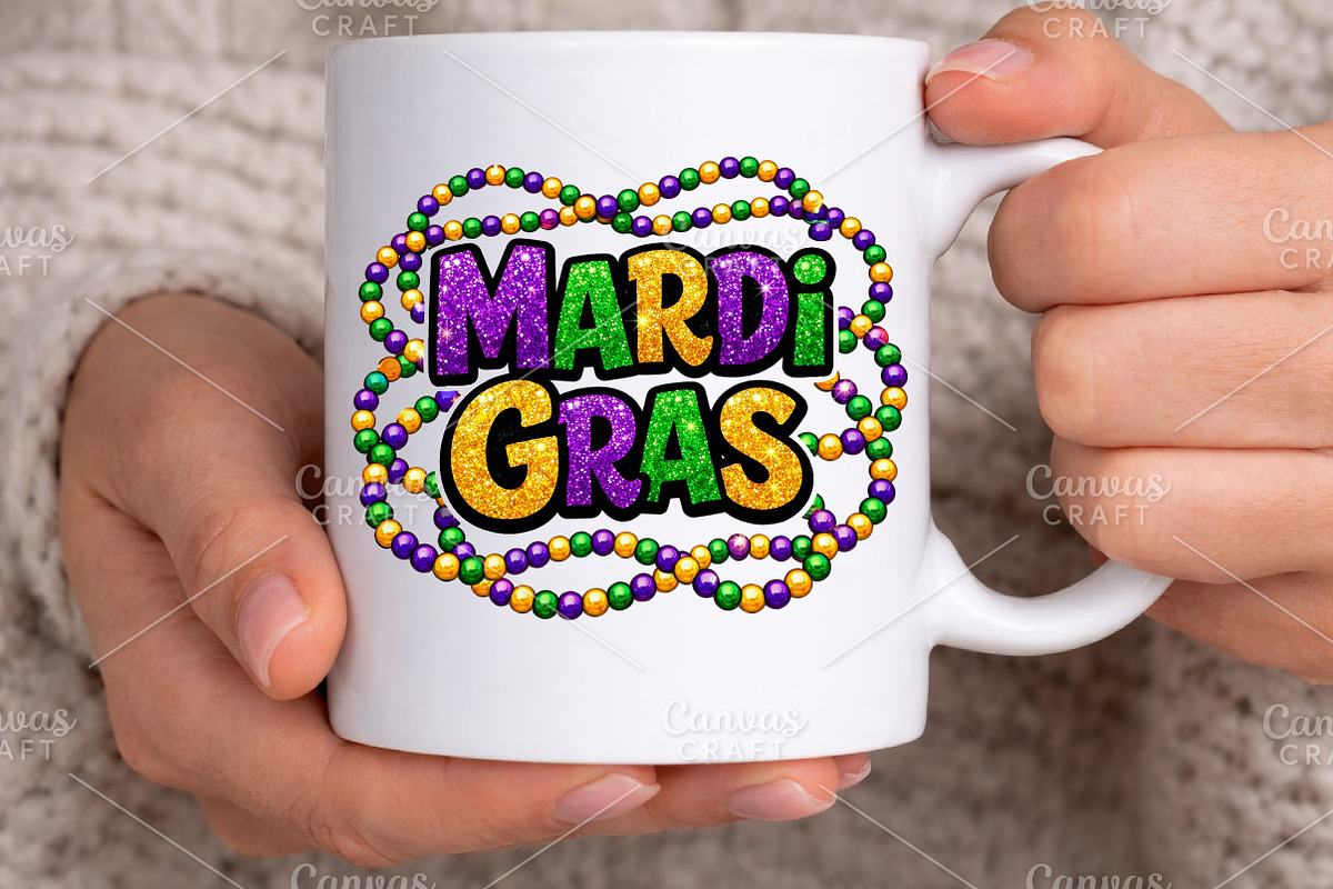 Glitter Mardi Gras PNG, an Illustration by Canvas Craft (Photo 3 of 6)