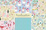pastel Christmas seamless patterns, a Pattern Graphic by Patishop Art (Thumbnail 1 of 10)