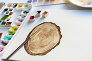 Watercolor Wood Texture Vector Set, a Pattern Graphic by Deckar_art (Thumbnail 3 of 3)