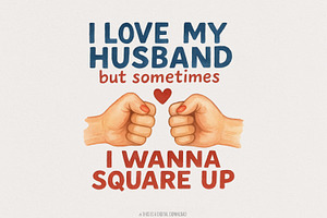 I Love My Husband But Sometimes I, an Illustration by SharpMarketplace