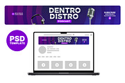 Podcast YouTube Banner Template, a Social Media Template by Vaughn Studios (Thumbnail 1 of 5)