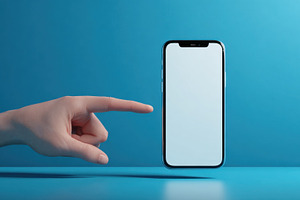 Hand pointing at a smartphone screen, a Photo by Beautiful things