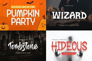 Spooky Bundle 17 Halloween Fonts