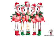 Flamingo Christmas PNG, an Illustration by Clipart Bloom (Thumbnail 1 of 2)