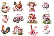 Watercolor Lovely Farm Clipart, an Illustration by Designworld (Thumbnail 4 of 5)