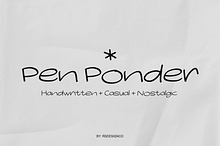 Pen Ponder | Handwritten Font