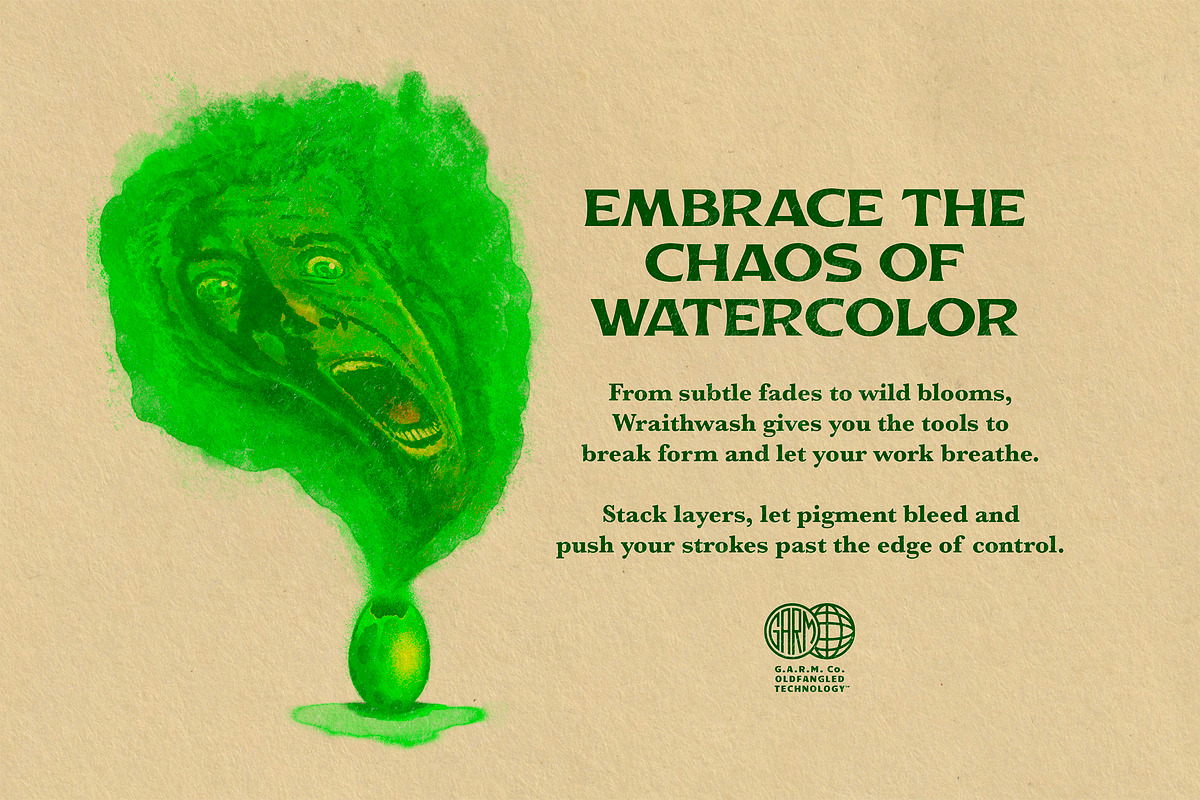 Wraithwash Watercolor (Illustrator), a Brush Add-On by G.A.R.M. Company (Photo 11 of 13)