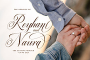 Quadrian - Elegant Script, a Script Font by Arterfak Project (Thumbnail 2 of 13)