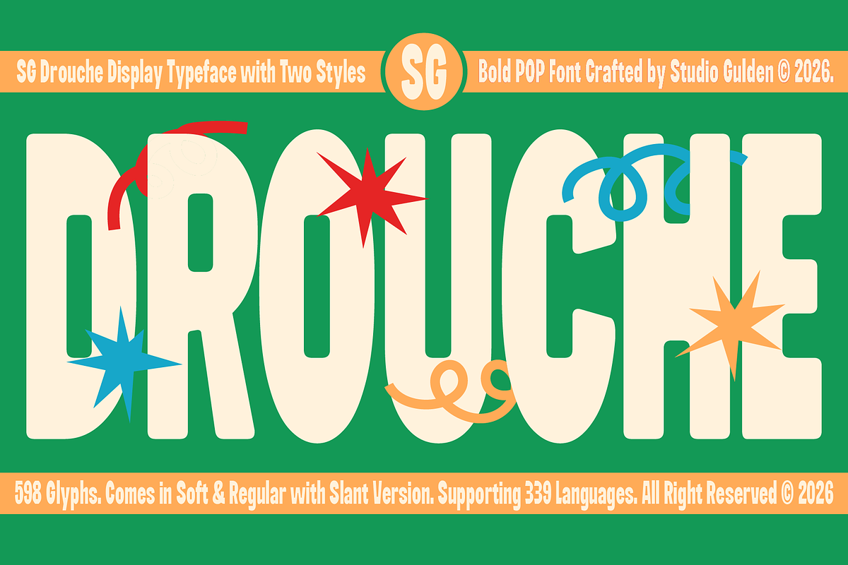 SG Drouche, a Sans Serif Font by Studio Gulden (Photo 1 of 11)