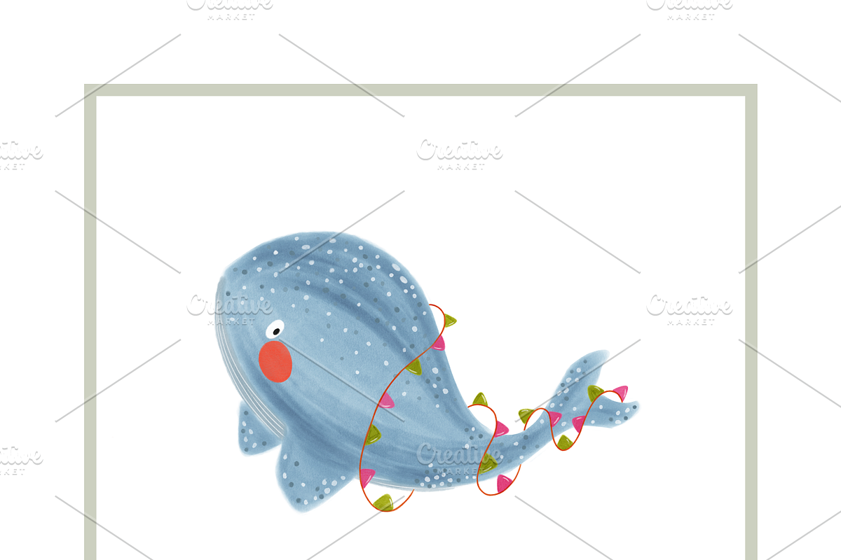 Watercolor Ocean Clipart, an Animal Illustration by Oleksandra Illustrates (Photo 21 of 21)