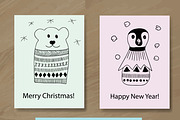 Christmas doodle set, an Animal Illustration by alexmakarova (Thumbnail 6 of 11)