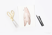 Watercolor Bear Digital Graphics, an Animal Illustration by WeLivedHappilyEverAfter (Thumbnail 4 of 4)