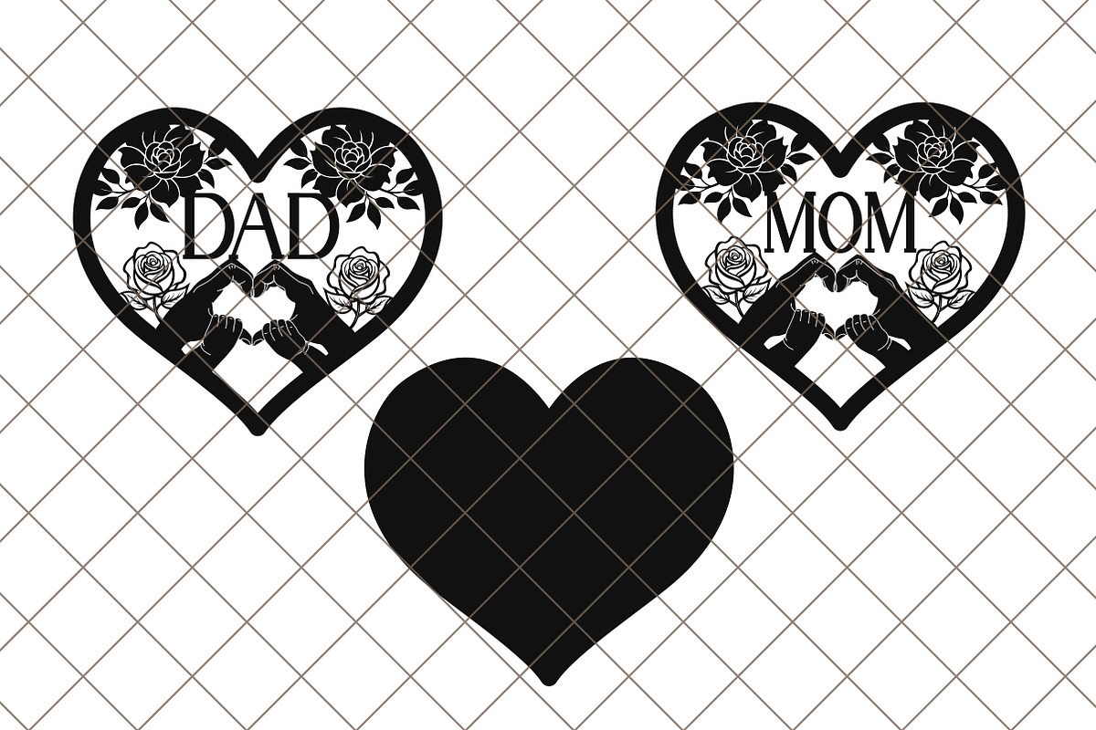 Mother’s Day Heart Laser Cut Design, a Graphic by Creative Art (Photo 2 of 4)