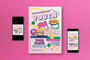 International Youth Day Flyer Set, a Flyer Template by graphicook (Thumbnail 1 of 3)