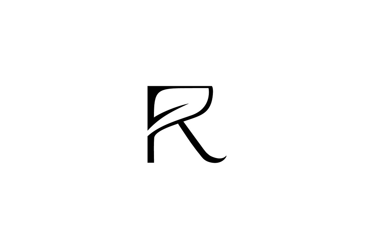 R leaf logo, a Branding & Logo Template by ZHR Creative