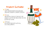 Wine and Cheese Clipart, a Food Illustration by Luamor (Thumbnail 4 of 7)