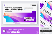 Creative Agency Hero Header, an UI Kit Template by Annora Studio (Thumbnail 1 of 4)