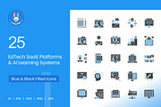 25 EdTech & AI Learning Icons, a Solid Icon by IconBunny (Thumbnail 1 of 2)