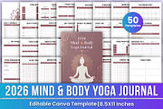 2026 Mind & Body Yoga Journal Canva, a Stationery Template by Mustafiz (Thumbnail 1 of 7)