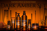 Dark Amber Cosmetics Scene Creator, a Product Mockup by Vasily Kulinich (Thumbnail 1 of 14)