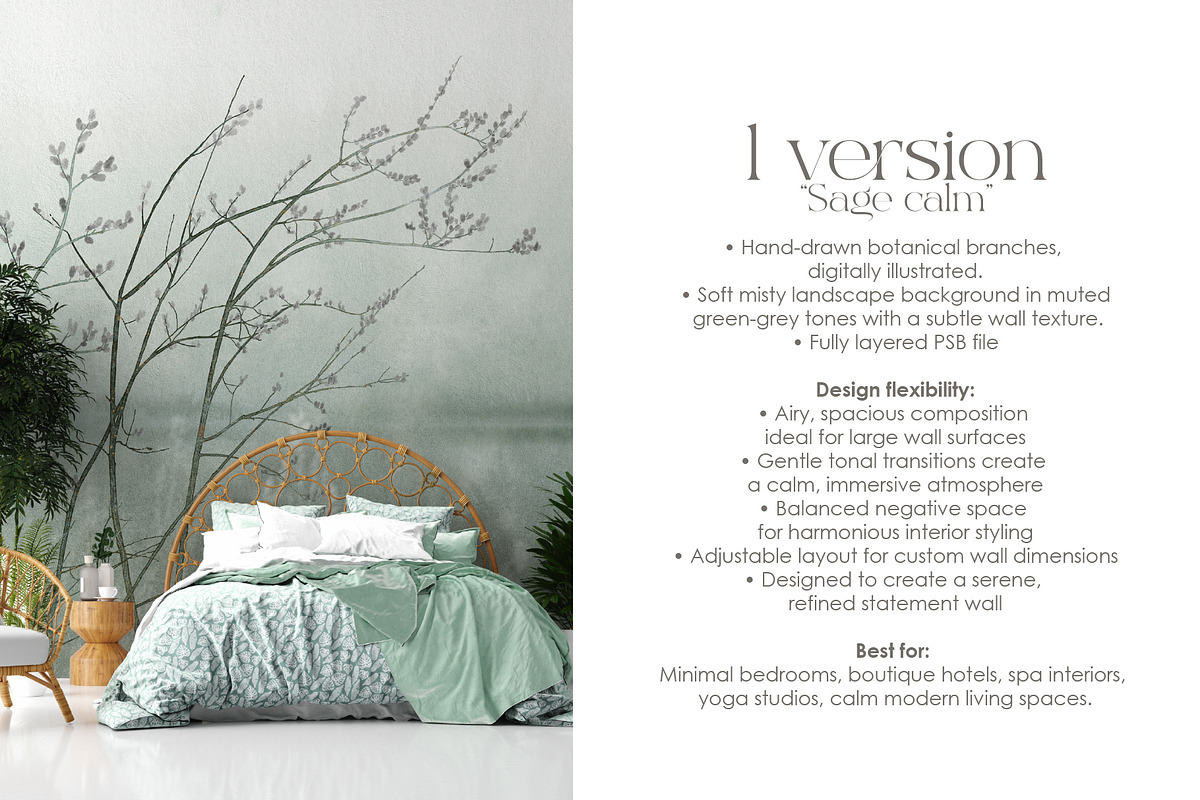 Quiet Fields – landscape wall mural, a Wallpaper Graphic by Timofi Art (Photo 3 of 14)