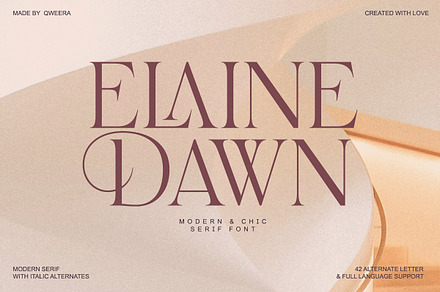 Elaine Dawn - Modern Luxury Serif, a Serif Font by Qweera Studio