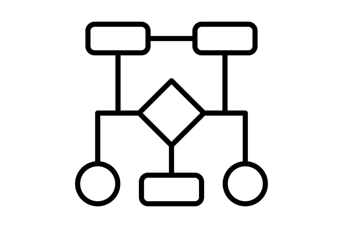 Flow Chart Line Icon, an Icon by Pexelpy
