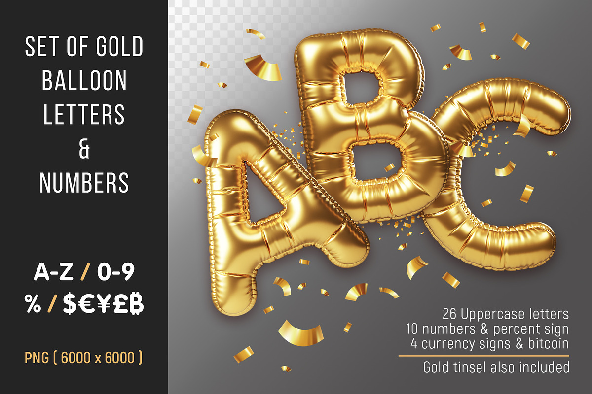 Gold balloon alphabet, an Object Graphic by Vector beauty (Photo 1 of 3)