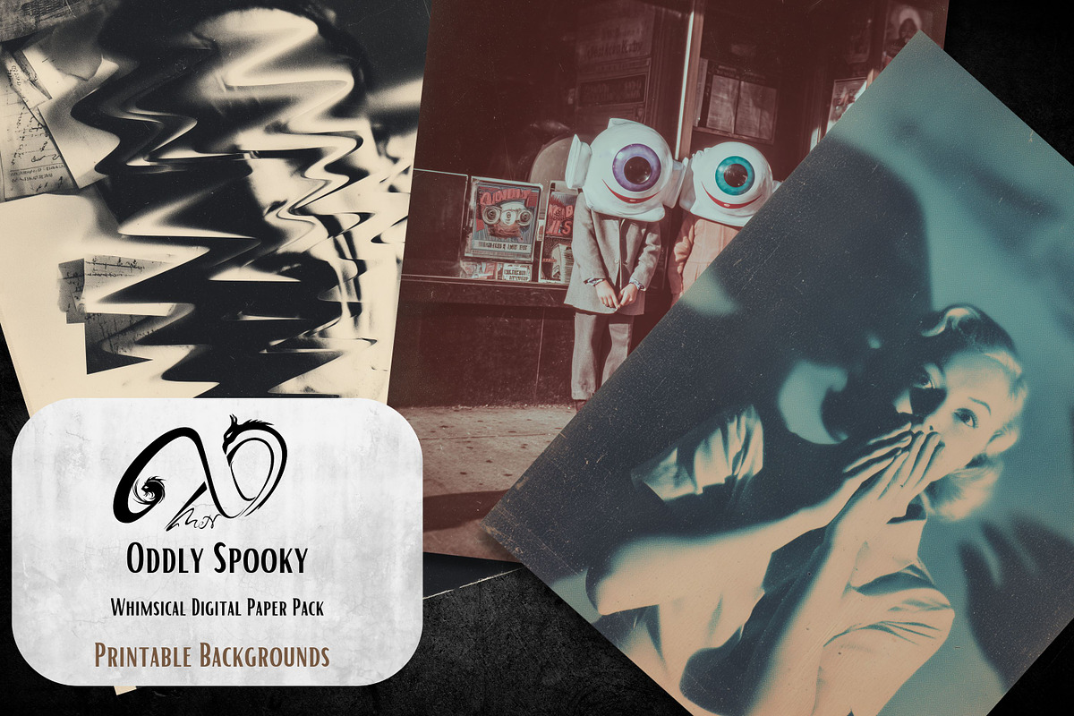 Oddly Spooky: Vintage Surreal Horror, a Background Graphic by NiiiNArt (Photo 7 of 9)