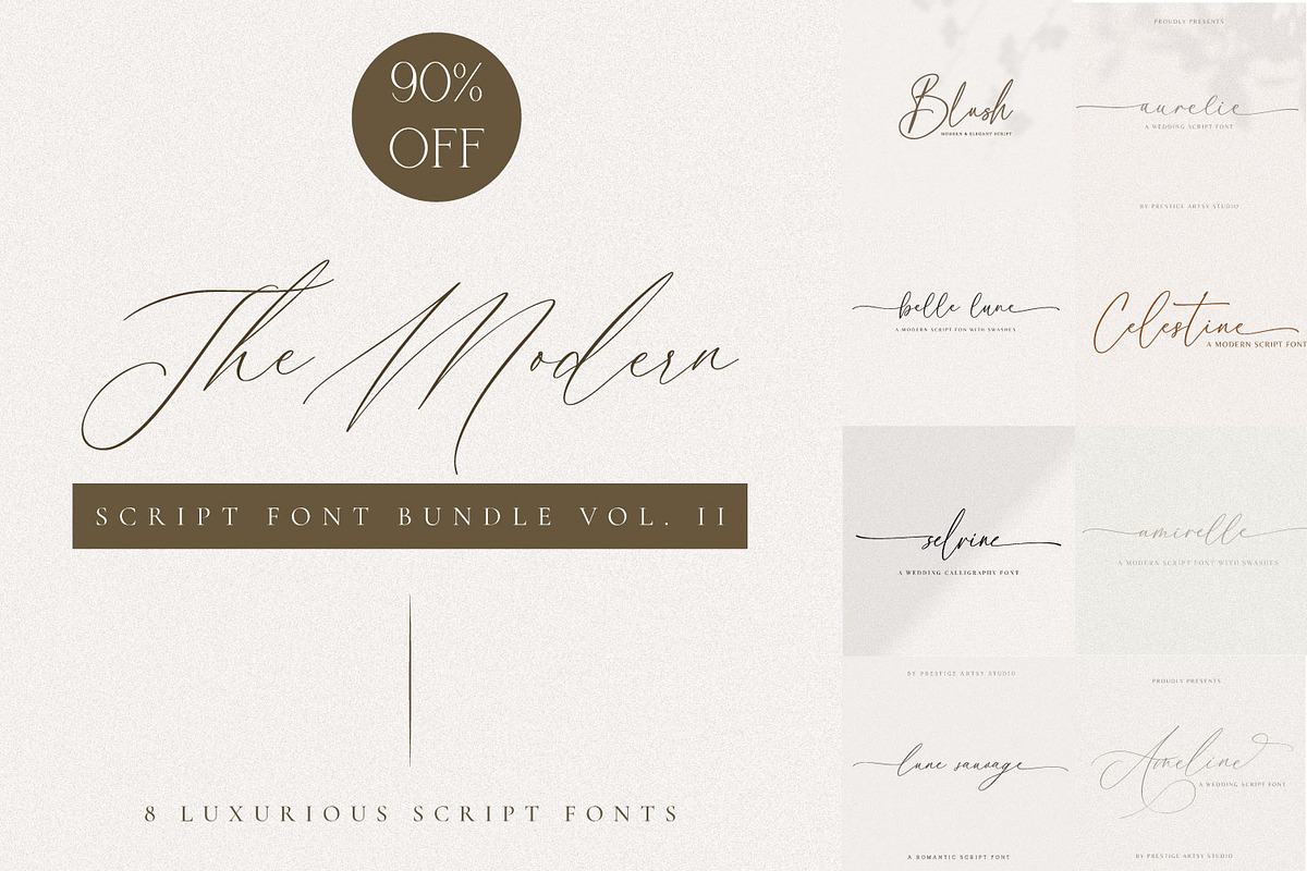 The Modern Script Font Bundle Vol. III
