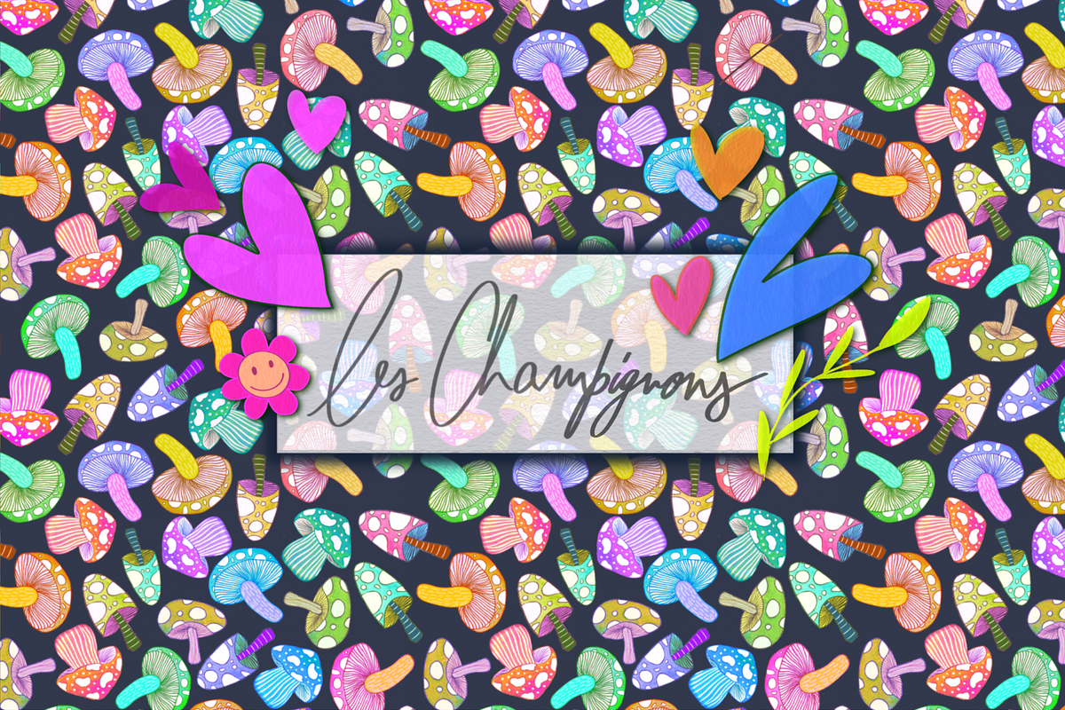 Les Champignons pattern, a Pattern Graphic by Anny Cecilia Walter (Photo 1 of 3)