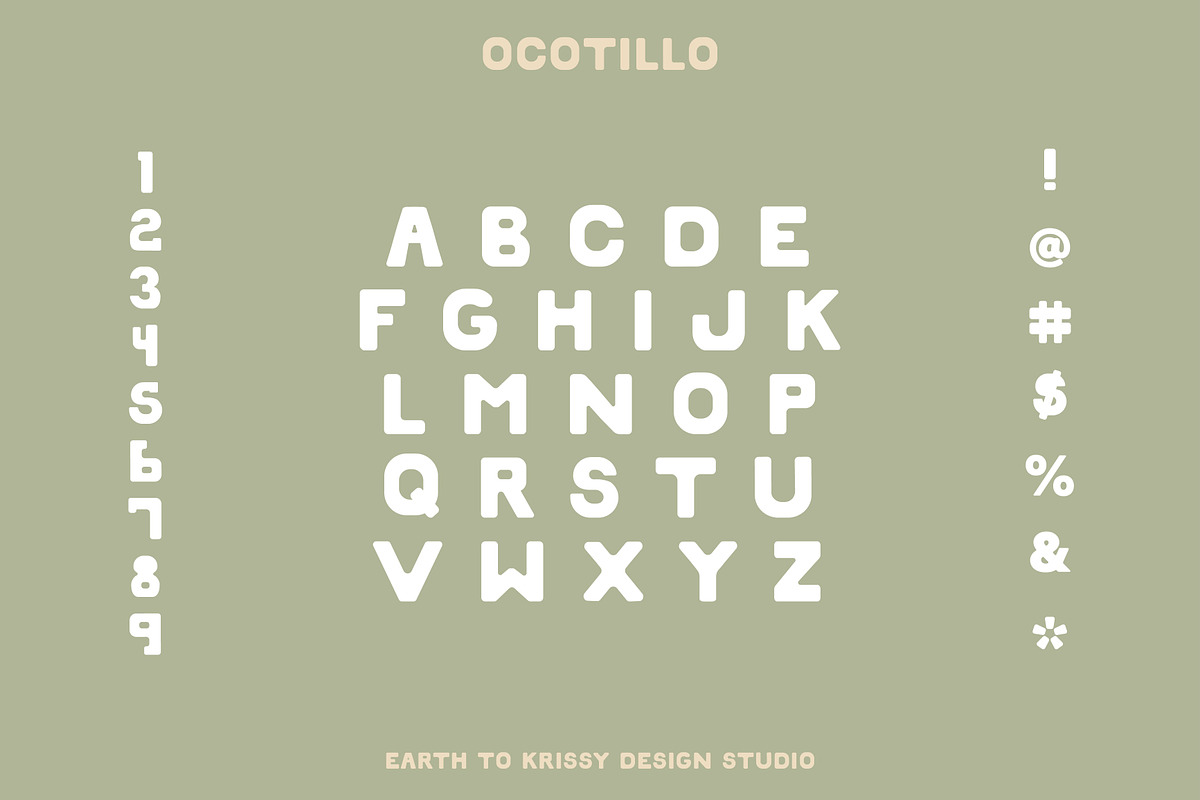 OCOTILLO by Earth To Krissy Design, a Sans Serif Font by earthtokrissydesign (Photo 4 of 6)