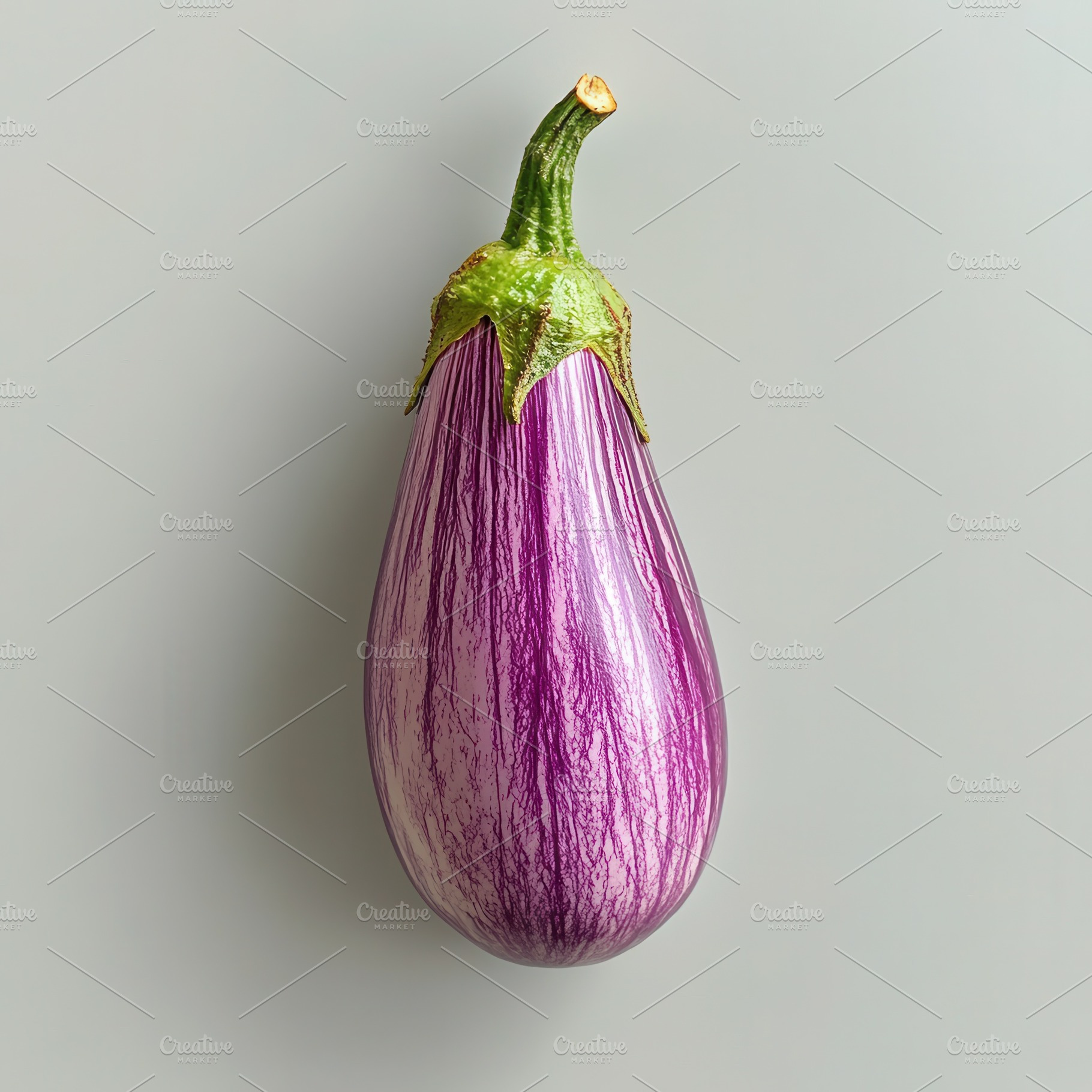 Purple eggplant, isolated on transpa, a Food & Drink Photo by Pixeness Studio
