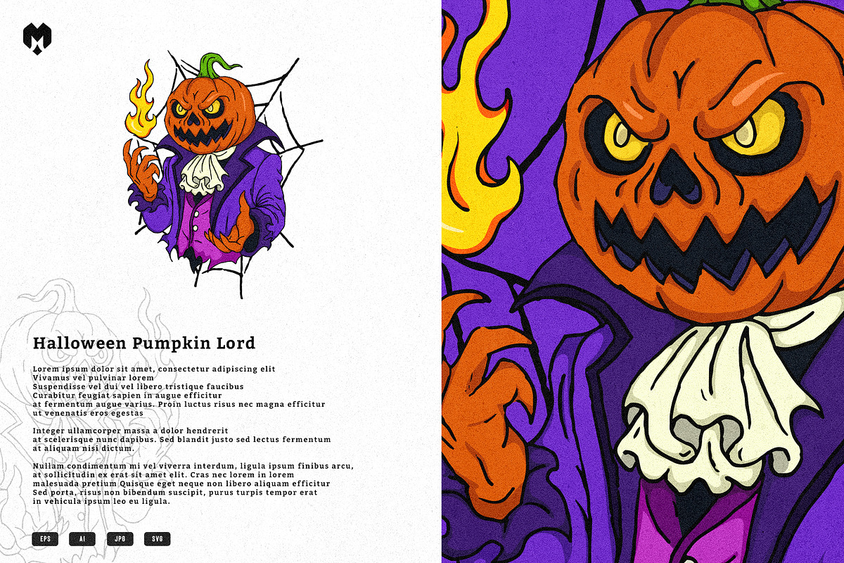 Halloween Pumpkin Lord Scary Jack, an Object Illustration by MEANDSTUDIO (Photo 1 of 3)
