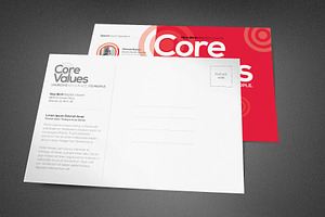 Core Values Church Postcard Template