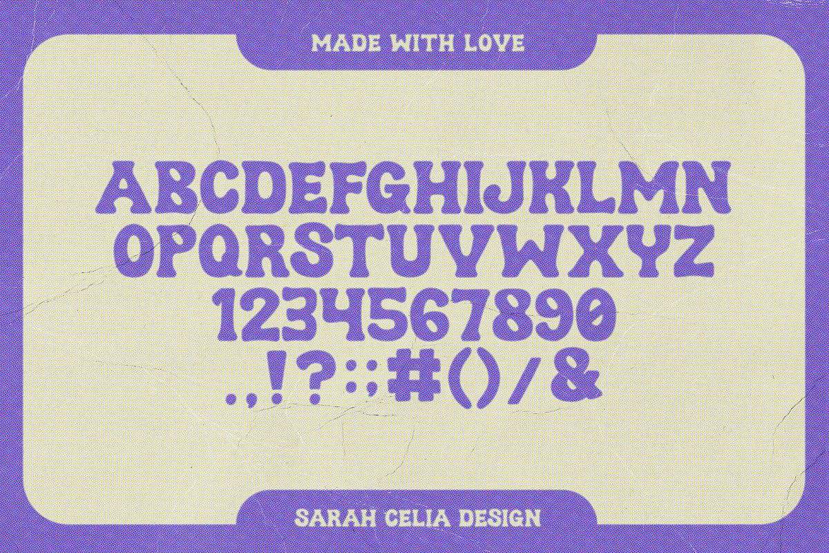 Soft Serve Retro Display Font, a Serif Font by Sarah Celia Design (Photo 3 of 3)