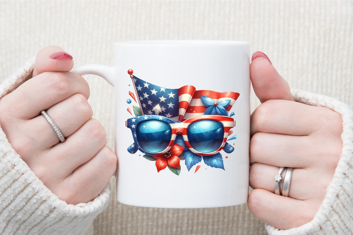 American 4th of July - Patriotic Gla, an Illustration by Sublimation Artist (Photo 5 of 6)