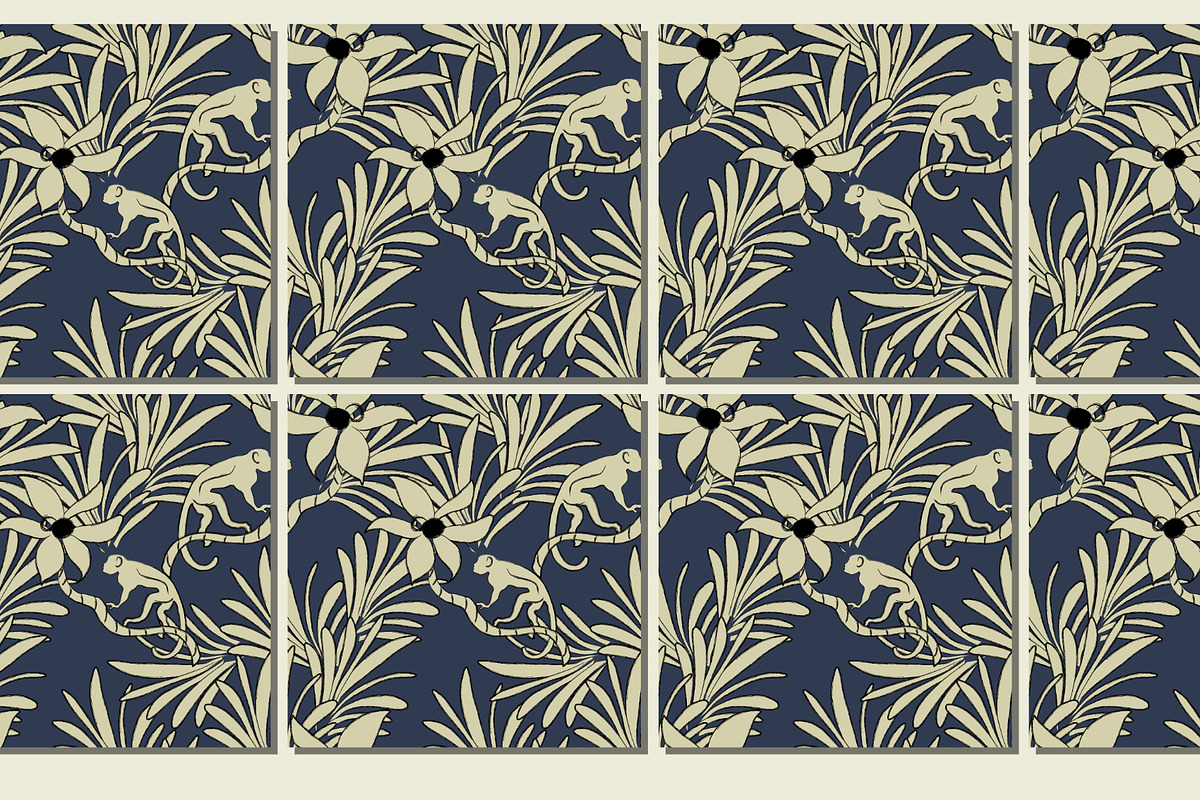 Tropical Monkey jungle foliage leave, a Pattern Graphic by Nocito Design (Photo 6 of 6)