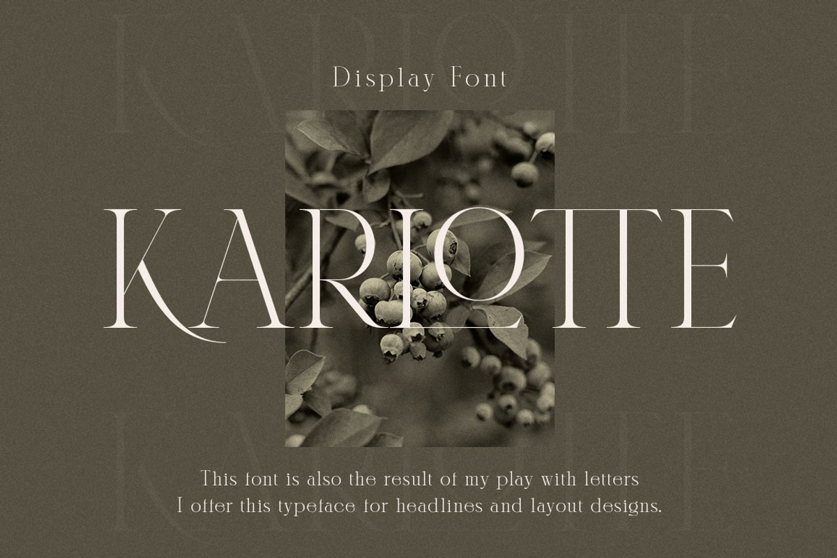 Karlotte - Elegant Serif Font, a Serif Font by Dora Typefoundry (Photo 1 of 25)