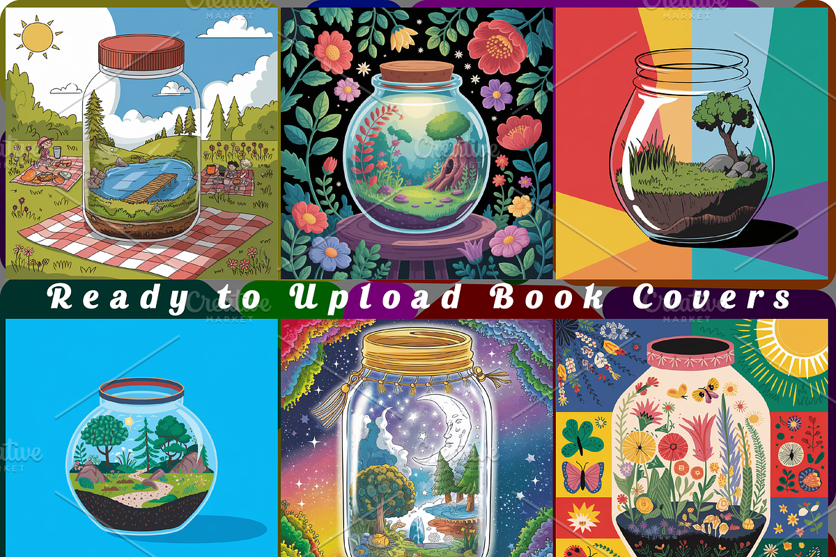Terrarium Jar Coloring Book Pages, a Decorative Illustration by Ink Gallery (Photo 3 of 5)