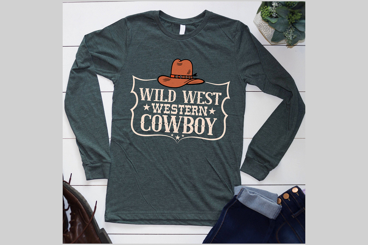 Western Cowboy Shirt Design, a Graphic by Vector Portal (Photo 2 of 5)