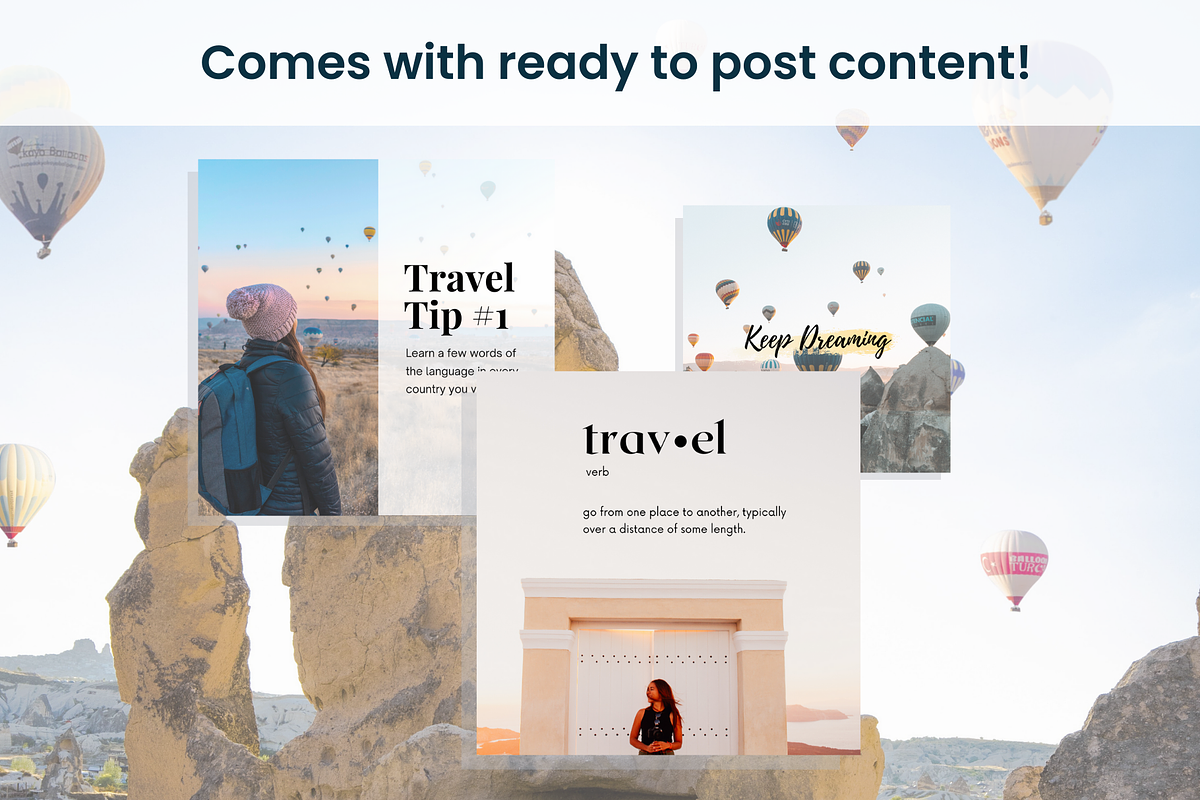 50 TRAVEL Instagram Templates 2026, a Social Media Template by SocialMediaTemplate (Photo 8 of 8)